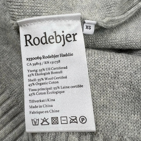 RODEBJER Womens Sweater Cardigan Grey Button Down Size XS Wool Blend - Picture 9 of 10